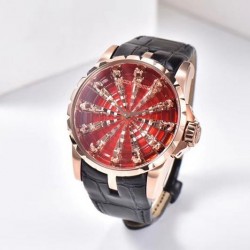 Excalibur Knights Of The Round Table III RDDBEX0785 ZF Rose Gold Red Dial M9015