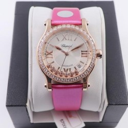 Happy Sport 30mm Automatic Ladies YF Rose Gold & Diamond Silver Dial 2892