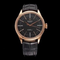 Cellini Date 50505 GMF Rose Gold Black Dial 3165