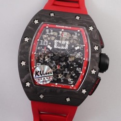 RM011 NTPT Chrono KVF Forged Carbon Red Dial 7750 V2