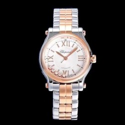 Happy Sport 36mm Automatic YF Ladies SS & Rose Gold Silver Dial 2892