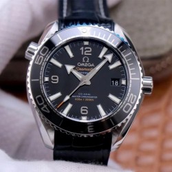 Seamaster Planet Ocean 600M 39.5mm VSF SS Black Dial Leather Strap 8800