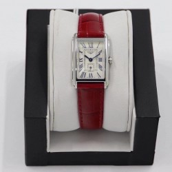 DolceVita 20.8mm Ladies 8848F SS Silver Dial Red Leather Strap Quartz