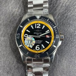 Superocean Automatic 44 TF SS Black & Yellow Dial 2824