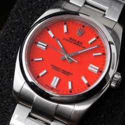 Oyster Perpetual 36 126000 KRF SS 904L Red Dial 2824