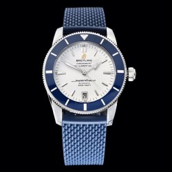 Superocean Heritage II 42mm GF SS White Dial Blue Rubber Strap 2824 V2