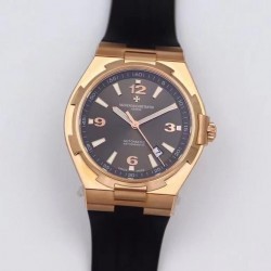 Overseas MKSF Rose Gold Grey Dial Rubber Strap M9015