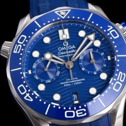 Seamaster 300M Chrono OMF SS Blue Dial Blue Rubber Strap 9900