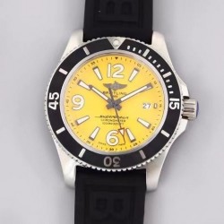 Superocean Automatic 44 TF SS Yellow Dial Black Rubber Strap 2824 V2