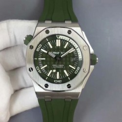 Royal Oak Offshore Diver 15710 BF SS Green Dial 3120