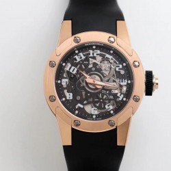 RM63-01 Dizzy Hands Green Factory Rose Gold Skeleton Dial M8215