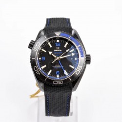 Seamaster Planet Ocean 600M GMT Deep Black In Blue 45.5mm VSF Ceramic Black Dial 8906