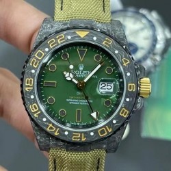 GMT-Master II DIWF Forged Carbon Green Dial Green Strap 3186