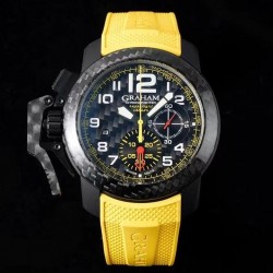 Chronofighter Superlight  JKF Carbon Composite Black Dial Yellow Rubber Strap 7750