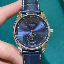 Master Collection Moonphase APSF SS Blue Dial Blue Leather Strap AL899