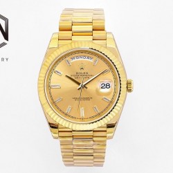 Day-Date 40mm EWF Yellow Gold Champagne Dial Diamond Markers 2836