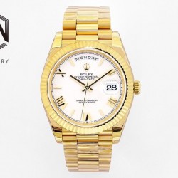 Day-Date 40mm EWF Yellow Gold White Dial Roman Markers 2836