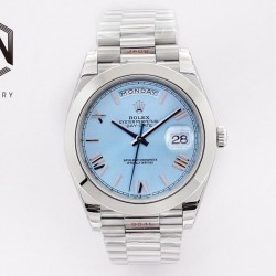 Day-Date 40mm EWF SS 904L Ice Blue Dial Roman Markers 2836