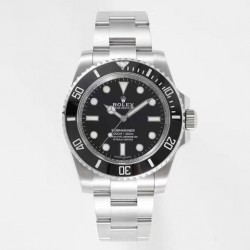 Submariner 41 No Date 124060 Clean Factory SS 904L Black Dial VR 3230
