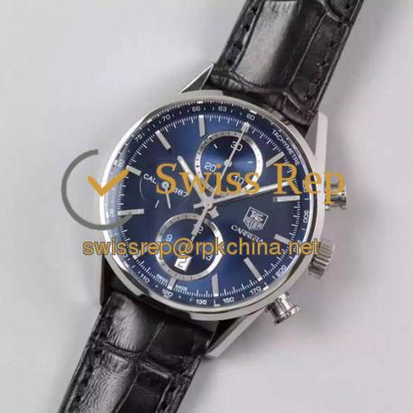 Replica Tag Heuer Carrera Calibre 1887 Stainless Steel Blue Dial Swiss 1887