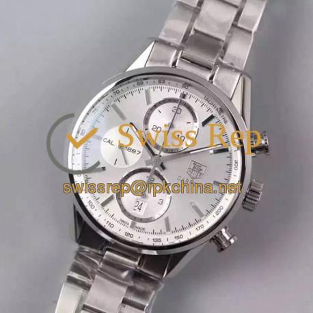 Replica Tag Heuer Carrera Calibre 1887 Stainless Steel Silver Dial Swiss 1887