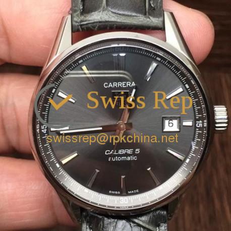 Replica Tag Heuer Carrera Calibre 5 Stainless Steel Anthracite Dial Swiss Calibre 5