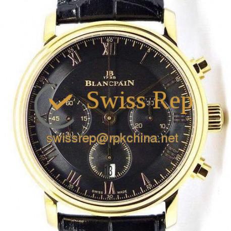 Replica Blancpain Villeret Rose Gold Black Dial Swiss 7750