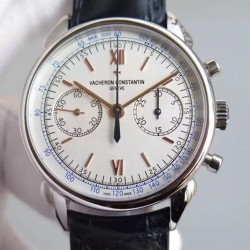 Patrimony Traditionnelle SS White Dial Lemania