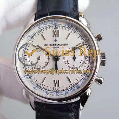 Replica Vacheron Constantin Patrimony Traditionnelle Stainless Steel White Dial Swiss Lemania