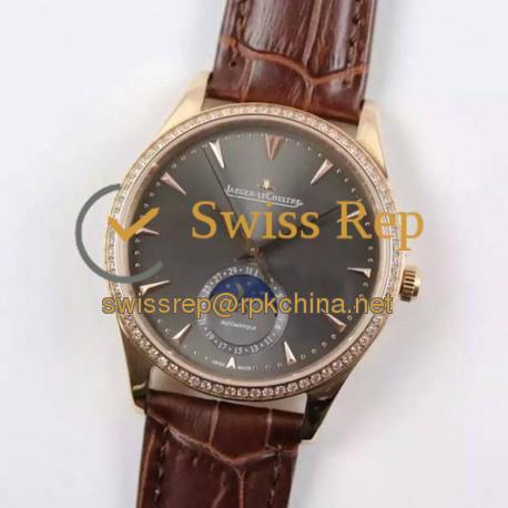 Replica Jaeger-LeCoultre Master Ultra Thin Moon Rose Gold Gray Dial Swiss JLC 925