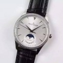 Replica Jaeger-LeCoultre Master Ultra Thin Moon Stainless Steel White Dial Swiss JLC 925