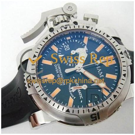 Replica Graham Chronofighter Oversize Diver Stainless Steel Carbon Fiber Dial Swiss 7750
