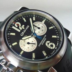Chronofighter Oversize SS Black & Silver Dial 7750