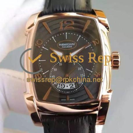 Replica Parmigiani Fleurier Kalpa Grande Rose Gold Black Dial Swiss 331