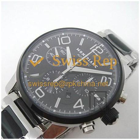 Replica Montblanc Timewalker Chronograph Stainless Steel Black Dial Swiss 7750