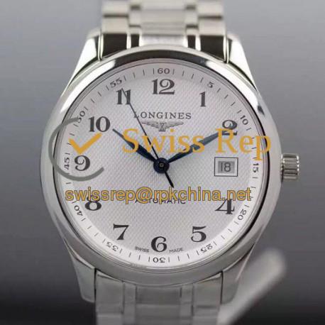 Replica Longines Master Collection Stainless Steel White Dial Swiss 2824-2