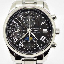 Conquest Classic Chrono Moonphase SS Black Dial 7751