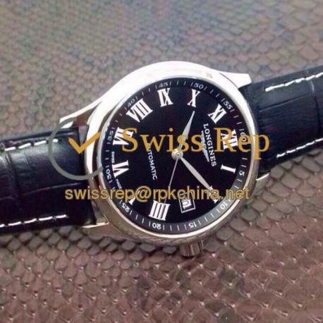 Replica Longines Master Collection Stainless Steel Black Dial Swiss 2824-2