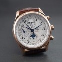 Replica Longines Conquest Classic Chronograph Moonphase Rose Gold White Dial Swiss 7751