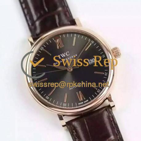 Replica IWC Portofino Automatic IW356511 Rose Gold Gray Dial Swiss 2892