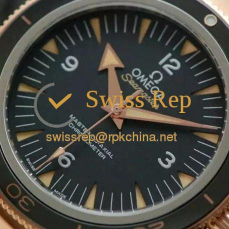 Replica Omega Seamaster 300 Stainless Steel & Rose Gold Black Dial Swiss 8400