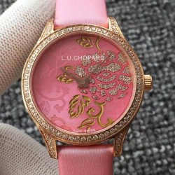 L.U.C XP Esprit de Fleurier Peony Rose Gold & Diamonds Pink Dial L.U.C 96.23-L