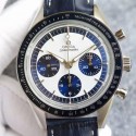 Replica Omega Speedmaster Moonwatch Limited Edition Stainless Steel White & Blue Dial Swiss 1861