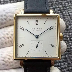 Tangente Square Yellow Gold White Dial German Alpha