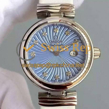 Replica Omega De Ville Ladymatic Stainless Steel Blue Dial Swiss 8520