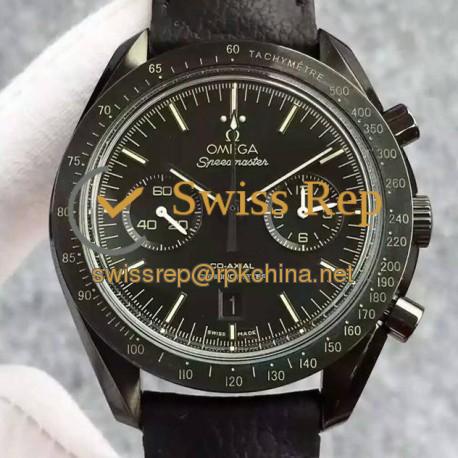 Replica Omega Speedmaster Moonwatch PVD Black Dial Swiss 9300