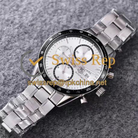 Replica Tag Heuer Carrera Automatic CV2010 Stainless Steel White Dial Swiss 7750