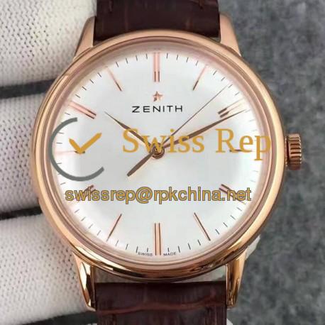 Replica Zenith Elite 6150 18.2270.6150/01.C498 Rose Gold White Dial Swiss Elite 6150