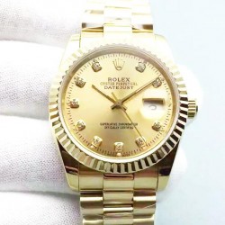 Datejust 116238 36mm Yellow Gold Champagne Dial 2836