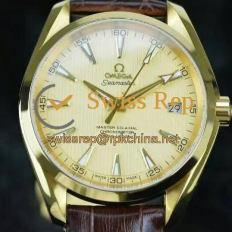 Replica Omega Seamaster Aqua Terra 150M 41MM Yellow Gold Gold Dial Swiss 8501
